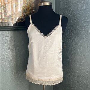 White House Black Market Cream Lace Cami